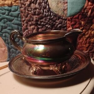 R$Barton Regent Silver Plate Creamer and Underplate Tray
